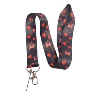 New Disney Minnie Mouse Hearts Pins Lanyard Kids Adults Disney Parks